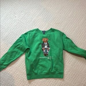 Ralph Lauren Green Polo Bear Crewneck